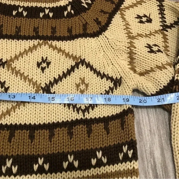 Vtg K-Mart Women’s Pullover Turtleneck Sweater Aztec Print  Grandma core Hippie - Picture 5 of 12